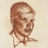 William Dring (1904 - 1990), 3 pencil and crayon head portraits, 9.5" x 8", mounted (3)