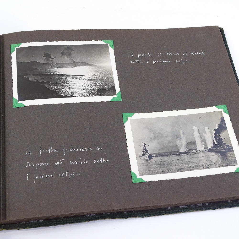 An album of Second War Period military photographs depicting the sinking of the French Fleet - Image 4 of 7