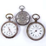 3 various pocket watches, including Centre Seconds chronograph (3)