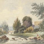 A folder of 18th and 19th century watercolours, various artists