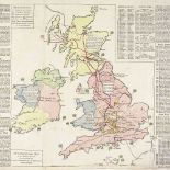 12 hand coloured Antique map prints