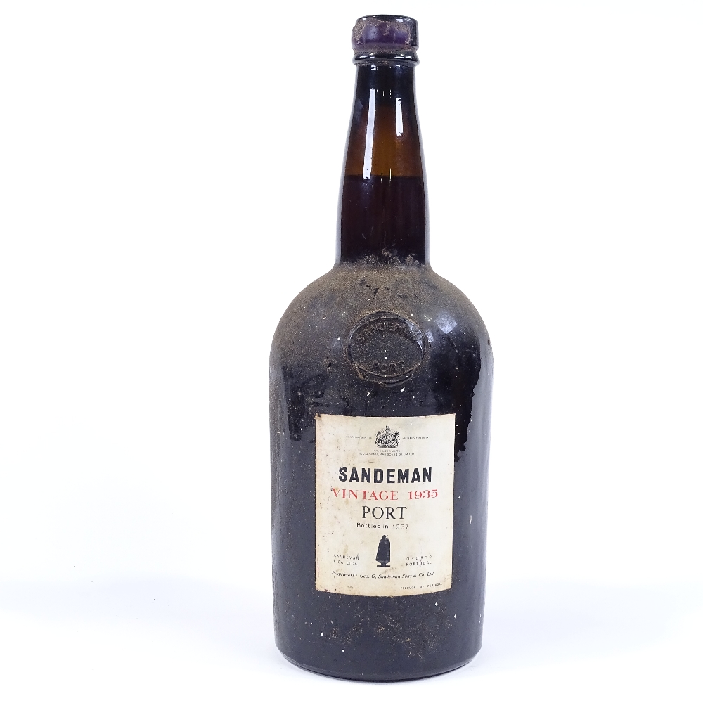 A magnum bottle of Sandeman Vintage 1935 Port, bottled in 1937