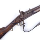 A 19th century percussion rifle