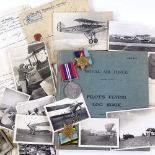 A group of 3 Second War medals and ephemera relating to Flight Lieutenant G A P Manwaring 39156,