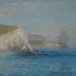 Arthur Meade ROI (1863 - 1948), oil on canvas, Cornish coastal view, 30" x 50", unframed