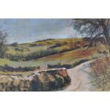 Helmuth Weissenborn (1898 - 1982), coloured pastels, landscape, signed, 14" x 21 ", framed