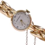 CORTEBERT - a lady's 18ct gold mechanical cocktail wristwatch, 16 ruby movement with quarterly