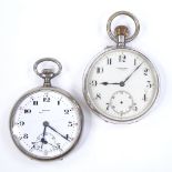 A silver-cased open-face top-wind pocket watch, by Karl Liedl, case width 48mm, together with a