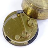 A Victorian brass pocket sextant, by Cory of London, the lid engraved "Royal Military College,