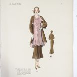 A collection of French 1930s fashion prints, sheet size 15.5" x 11.5", unframed