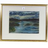 Tom Llewellyn Phillips, 4 coloured pastels, shore scenes