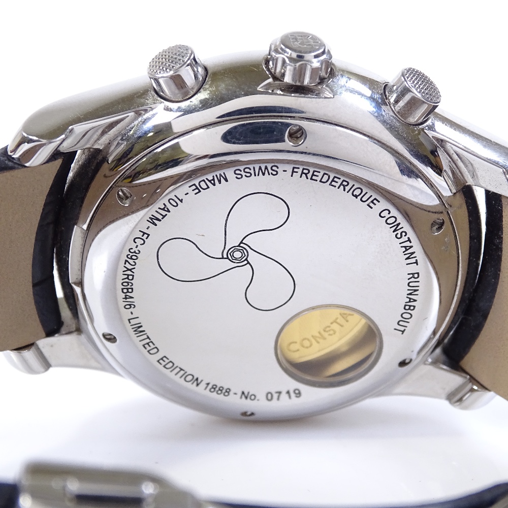 FREDERIQUE CONSTANT - a Runabout Chronograph automatic wristwatch, stainless steel case with - Image 3 of 5