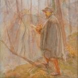 May Furniss (1874 - 1957), watercolour, portrait of the artist's husband William Shackleton