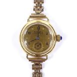 ROLEX - a lady's 18ct gold Oyster cocktail automatic wristwatch, with Arabic numerals and subsidiary