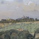 John Doyle, 3 watercolours, landscape views, largest 13" x 25" (3)