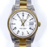 ROLEX - a bi-metal Oyster Perpetual Date wristwatch, ref. 69173, circa 1993, serial no. S205906,