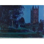 Robert Tavener, colour print, Magdalene College (2) Oxford series, signed in pencil 1966, no. 4/