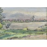 Arthur Pitts (Canadian 1889 -1972), watercolour, lake scene, signed and dated 1928, 9.5" x 13.5",