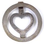 A Georg Jensen Danish sterling silver heart money clip, made for the Heart Association, model no.