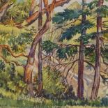 Arthur Pitts (Canadian 1889 -1972), watercolour, trees on the coast, signed and dated 1931, 8.5" x