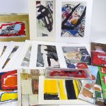 A quantity of unframed abstract paintings (approx 35)