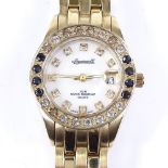 INGERSOLL - a lady's stainless steel 100M quartz wristwatch, sapphire set bezel with mother-of-pearl