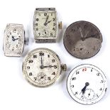 5 various Rolex and Rolex subsidiary watch movements, including Rolco and Marconi (5)