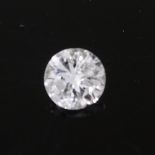 An unmounted 0.25 carat round brilliant-cut diamond, 0.06g
