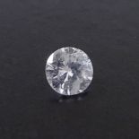 An unmounted 0.25 carat round brilliant-cut diamond, 0.06g
