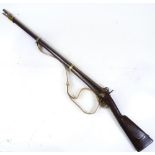 A Crimea War percussion musket, 1845 model, Tula Arsenal, Russian Imperial Eagle engraved on