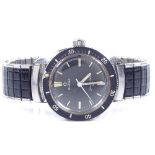 OMEGA - a stainless steel Seamaster 120 mechanical wristwatch, black dial with luminous baton hour