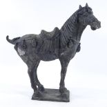 A Chinese Tang style terracotta horse, height 40cm
