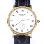 RAYMOND WEIL - a gold plated quartz wristwatch, white dial with Roman numeral hour markers and