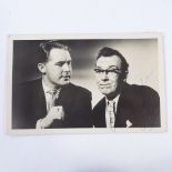 Morecambe and Wise, photo card with original pen signature, and accompanying letter