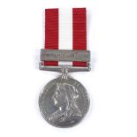 A Victorian Canada General Service medal with Fenian Raid 1866 Bar, awarded to 1481 Pte J Mardell,