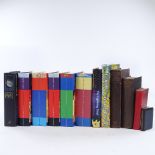 A group of J K Rowling Harry Potter First Editions, and other books
