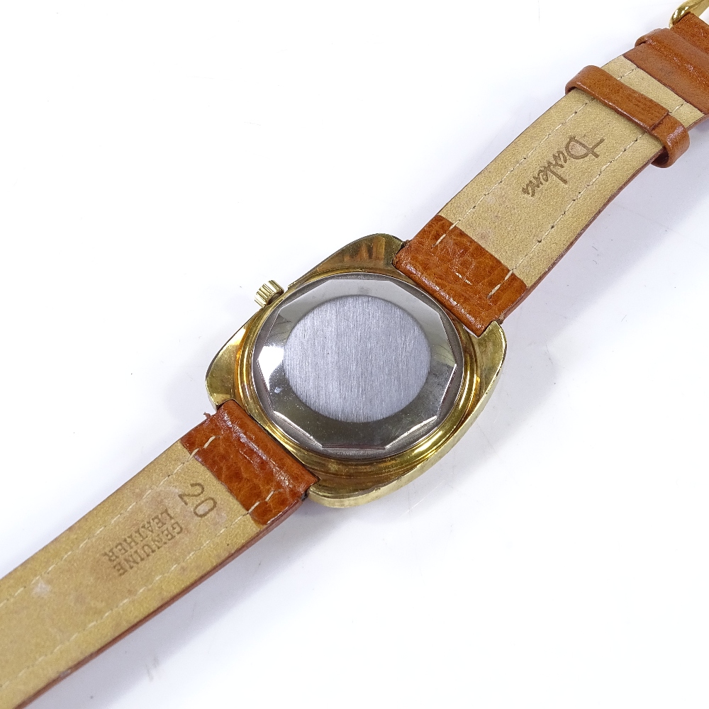 TISSOT - a gold plated Seastar automatic wristwatch, baton hour markers with date aperture and - Image 4 of 5