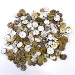 A large quantity of pocket watch movements