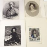 A folder of 19th century prints and engravings