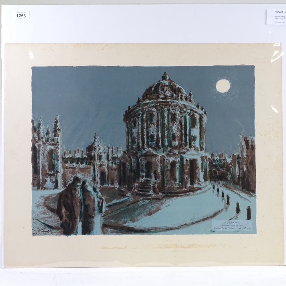 Richard Guyatt, lithograph, Radcliffe Camera 1956, image 15" x 20", unframed - Image 2 of 4