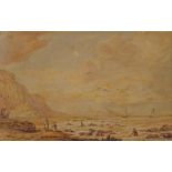 A pair of 19th century watercolours, views at Hastings, unsigned, 5" x 7.5", framed
