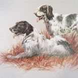 Spencer Roberts, colour print, Spaniels, signed in pencil, no. 8/500, sheet size 19" x 27", unframed