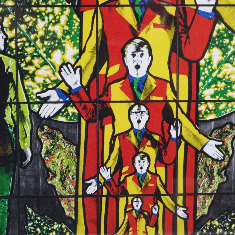 Gilbert and George, 2 colour prints, abstracts - life and death, 1984, 15.5" x 9", framed - Image 4 of 4