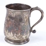 A George II silver half pint mug, of tapered baluster form, by Francis Spilsbury I, hallmarks London