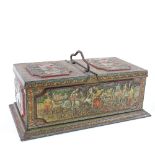 Huntley & Palmer Ltd Medieval design biscuit tin, length 23cm