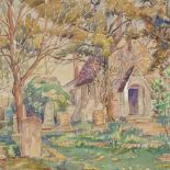 Arthur Pitts (Canadian 1889 -1972), watercolour, church at Saanich British Columbia, signed and