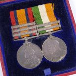 A Queen's South Africa medal with clasps for Transvaal, Orange Free State and Cape Colony, and a