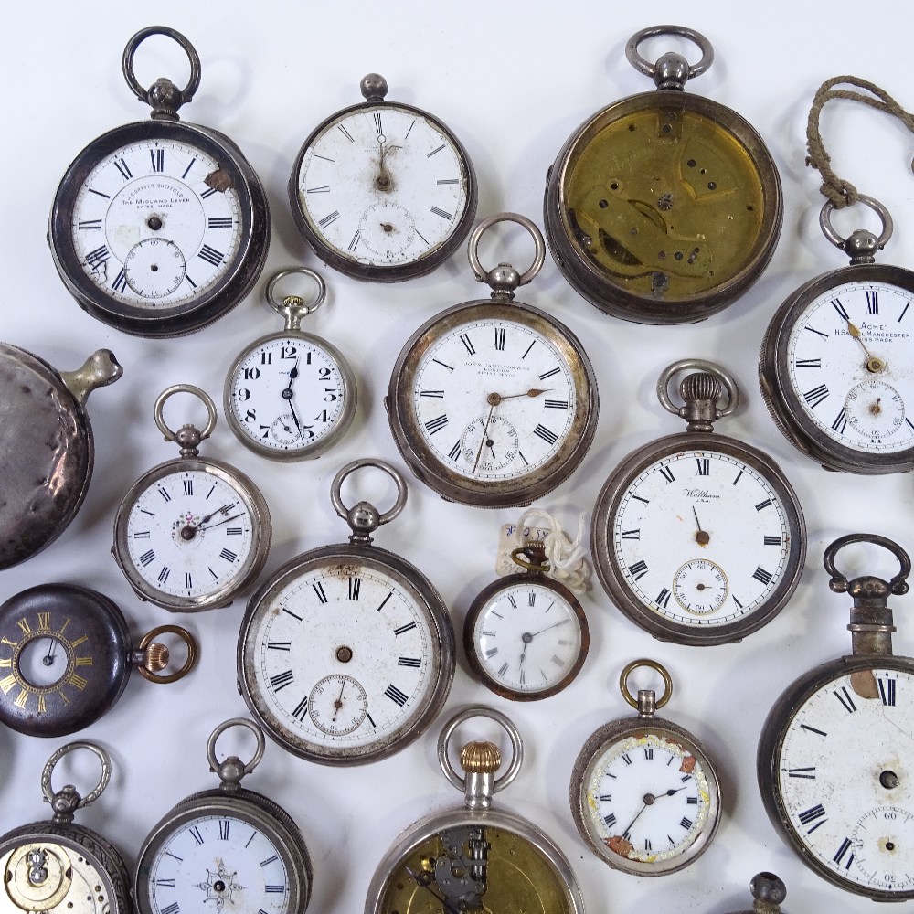 A large quantity of various silver-cased pocket and fob watches (approx 35) - Image 5 of 5