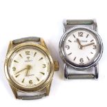2 lady's Vintage wristwatch heads, including Jaeger Lecoultre and Tissot Seastar, largest case width