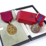 A silver-gilt Companion Order of the Bath medal, original leather case, and a 1953 Coronation